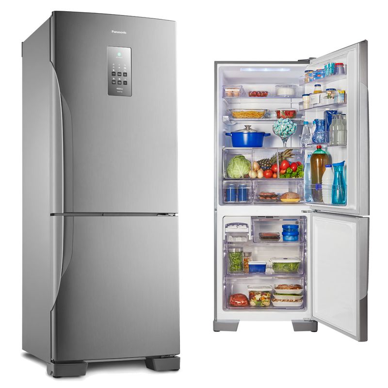 Geladeira-Panasonic-NR-BB53PV3XA-Bottom-Freezer-Frost-Free-425-Litros-Aco-Escovado