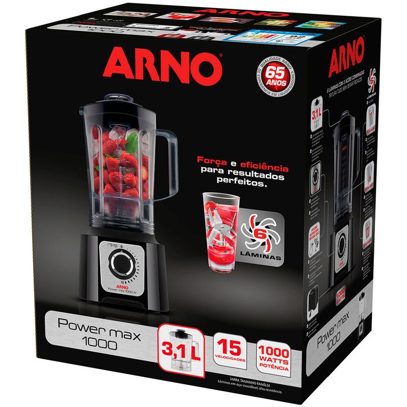 Liquidificador-Arno-Power-Max-1000W-de-Potencia-6-laminas-15-Velocidades