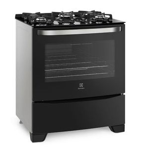 Fogão 5 Bocas Electrolux 76GS com Mesa de Vidro, preto