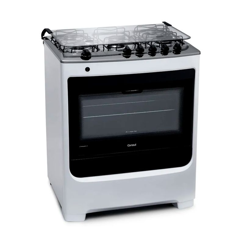 Fogao-Consul-5-Bocas-CFS5NAB-com-acendimento-automatico-Branco