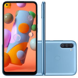 Smartphone Samsung Galaxy A11 Tela Infinita de 6.4", 64GB, Octa Core, 3GB RAM, Câmera Tripla