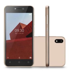 Smartphone Multilaser E P9129 3G 32GB Tela 5" Quad Core Camera Traseira e Frontal 5MP Dourado