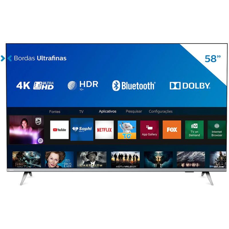 Smart-TV-LED-Philips-58-PUG6654-4k-UltraHD-Dolby-Vision