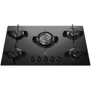 Cooktop a Gás 5 Bocas Electrolux KE5TP Vidro Temperado