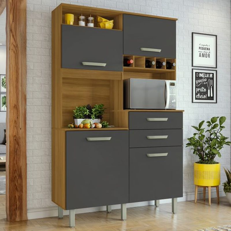 Cozinha-Nesher-Smart-JR-4-Portas-2-Gavetas-com-Nicho-para-Forno-e-Adega-