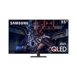 Smart TV 55" QLED 4K 55Q80A, Modo Game, Processador IA, Som em Movimento, Tela sem limites, Visual livre de cabos, Alexa built in e Google Assistente