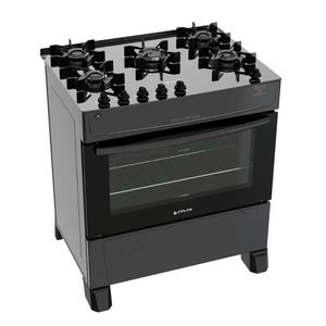 Fogão Mônaco Atlas Top Glass 5 bocas com mesa de vidro