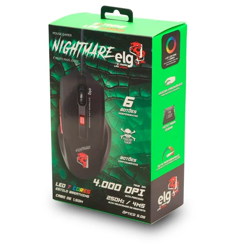 Mouse-Gamer-ELG-Nightmare-MGNM-4ms-4000-DPI-com-6-Botoes-e-Sensor-Optico