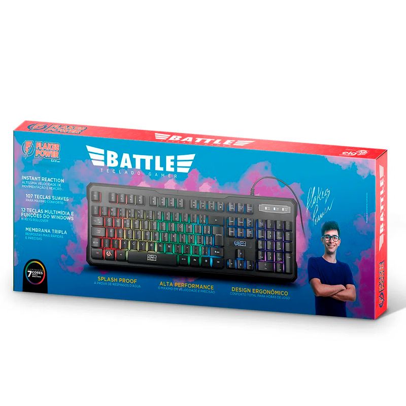 Teclado-Gamer-ELG-Flakes-Power-Battle-Membrana-Tripla-107-Teclas-Retroiluminadas