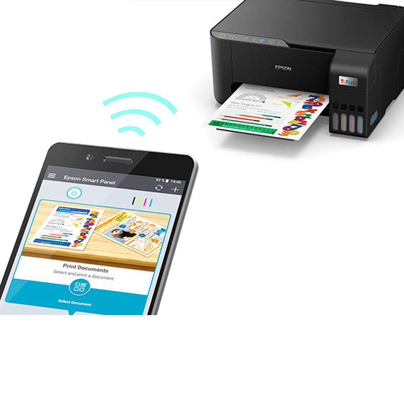 Multifuncional-Tanque-de-Tinta-Epson-EcoTank-L3250-Wireless-Impressora-Copiadora-Scanner