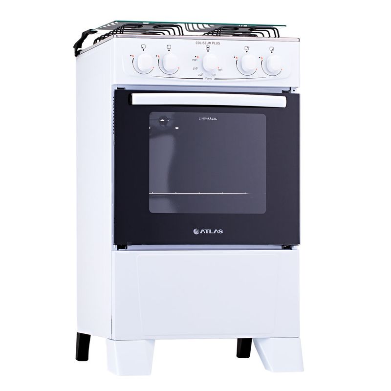 Fogao-Atlas-Coliseum-Plus-4-bocas-Limpa-Facil-com-Forno-de-50L