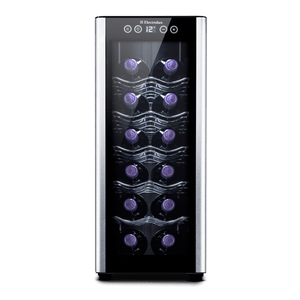 Adega Electrolux ACB12 para 12 garrafas com acabamento em alumínio escovado