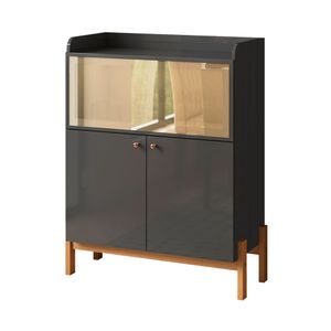 Buffet para Sala de Jantar Cimol Cloe 3 Portas Chumbo Nature