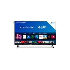 Smart TV Philips 32PHG6825/78 Tela de 32" HD sem bordas, HDR Plus, 3 HDMI, 2 USB, Wifi Miracast, Conversor digital