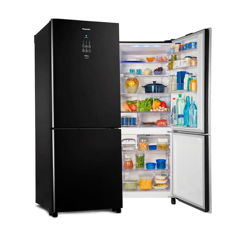 Geladeira Frost Free 425L Panasonic A+++ Bottom Freezer BB53GV3B Black ...