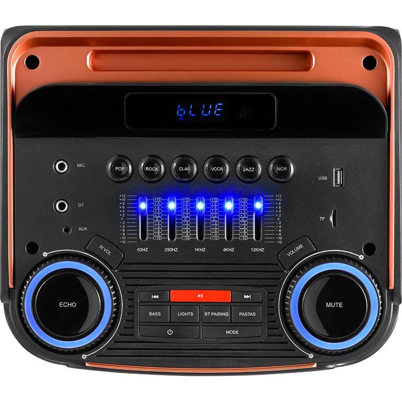 Caixa-de-Som-Amplificada-Gradiente-GCA112-Strong-Beat-Cobre-1500W-com-Bluetooth-Radio-FM-Entrada-para-Microfone-e-Guitarra