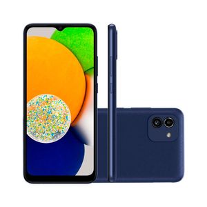 Galaxy A03 Tela Infinita 6.5" 64GB 4GB RAM Bateria 5000mAh