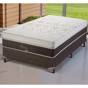 Cama Box Casal com Colchão D28 Polar Sporting 138x188cm Marrom