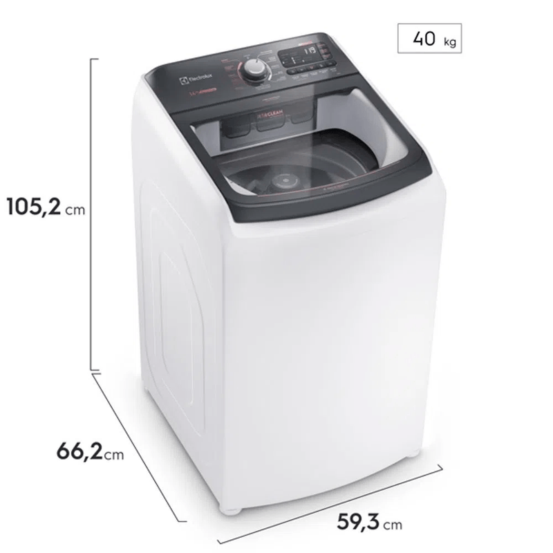 Lavadora-de-Roupas-14kg-Electrolux-LEC-14-Premium-Care-com-Cesto-Inox-Jet-clean-e-Time-Control