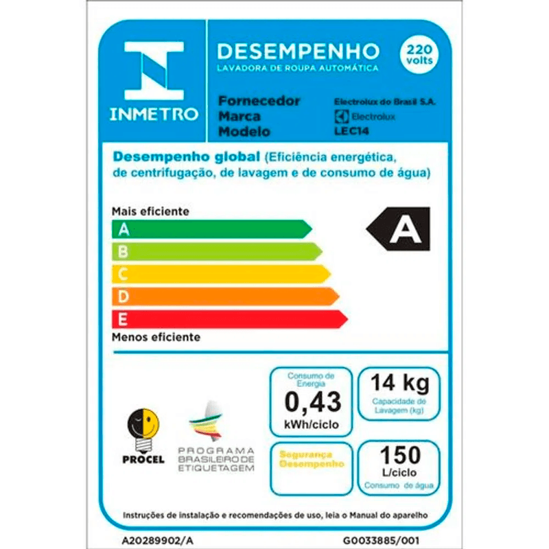 Lavadora-de-Roupas-14kg-Electrolux-LEC-14-Premium-Care-com-Cesto-Inox-Jet-clean-e-Time-Control