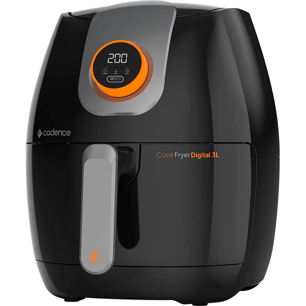 Fritadeira Sem Óleo Air Fryer Cadence FRT526 3L Contrast Cook Fryer Digital