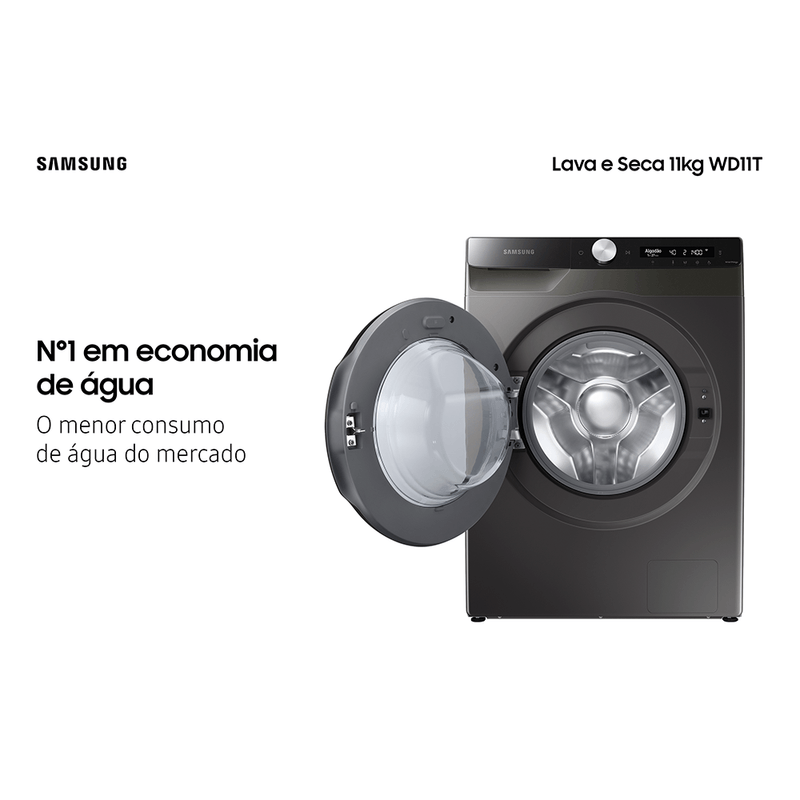 Lava-e-Seca-Samsung-WD11T-Smart-11kg-Inox-Look-EcoBubble-e-Lavagem-a-Seco