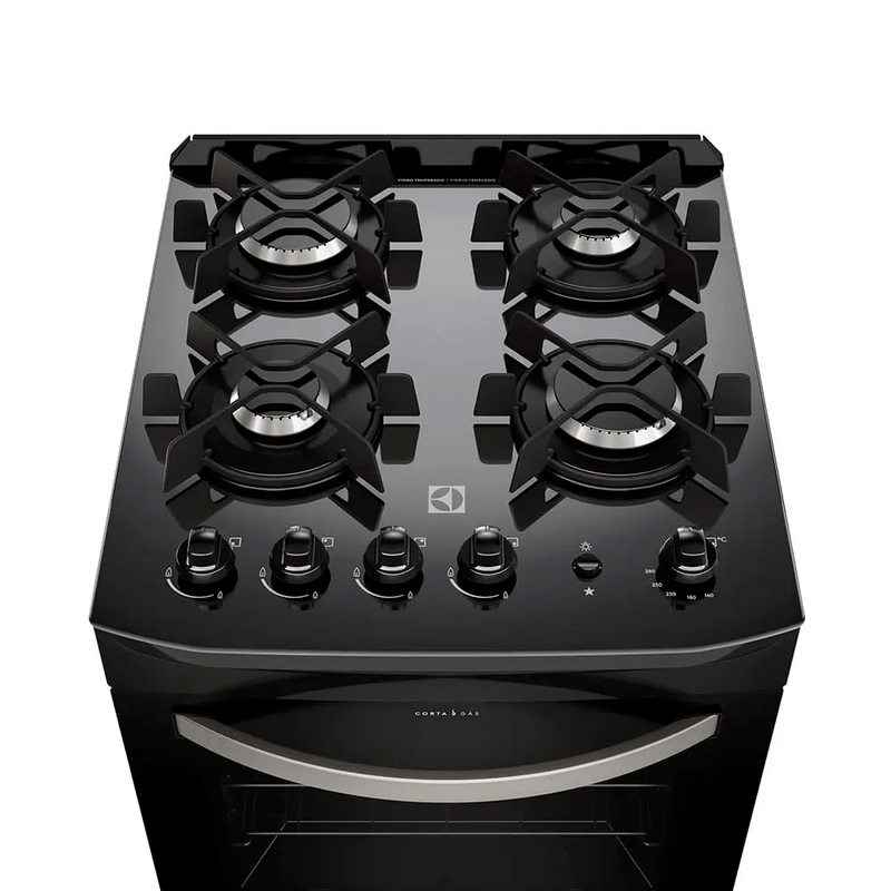 Fogao-4-Bocas-Electrolux-52LPV-Automatico-com-Mesa-de-Vidro-e-Porta-Full-Glass