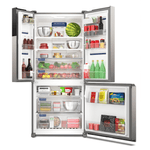 Geladeira-Electrolux-Multidoor-Efficient-Com-Autosense-e-Inverter-590-l-Inox-Look-IM8S-aberta