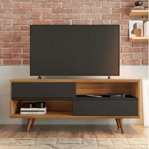 Rack para TV de 50” Notável Móveis NT 1180 Freijó/Preto