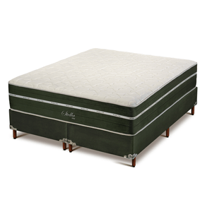 Conjunto de Cama Box Casal Queen Bipartido Sommier Stella Polar 158x198x68cm