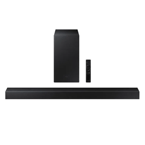 Soundbar Samsung HW-A455/ZD, com 2.1 canais, potência de 300W, Bluetooth, Subwoofer sem fio