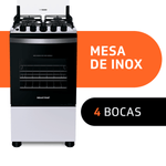 Fogao-Brastemp-4-Bocas-Branco-com-Grades-Duplas-e-Duas-Prateleiras