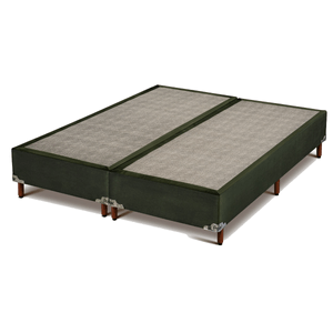 Base Box Casal Queen Bipartido Sommier Stella Polar 158x198x38cm Verde