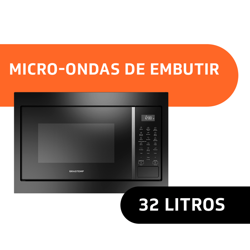 Micro-ondas-Brastemp-de-Embutir-32-Litros-Preto-com-Design-Sofisticado-