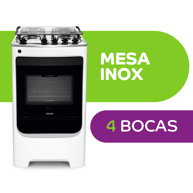 Fogao-Consul-4-Bocas-Branco-com-Acendimento-Automatico-e-Mesa-Inox-