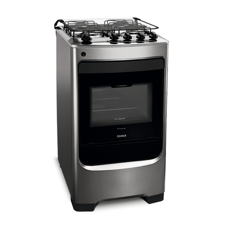 Fogao-Consul-4-Bocas-Inox-com-Acendimento-Automatico-e-Design-Frente-Unica-CFO4NAR-Bivolt