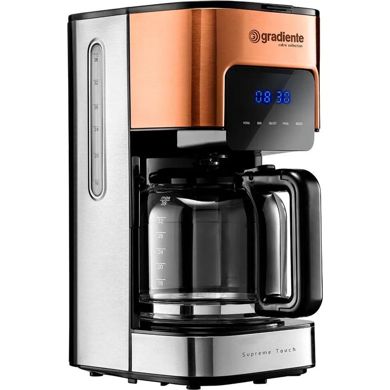 Cafeteira Elétrica Gradiente Digital Programável Supreme Touch Cobre 220v - Pgca012