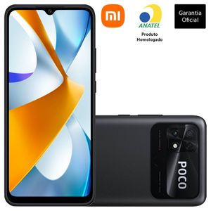 Smartphone Xiaomi Poco C40 64GB Preto Tela 6.71'' Câmera Traseira 13MP 4GB Ram