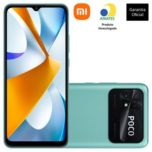 Smartphone Xiaomi Poco C40 64GB Preto Tela 6.71'' Câmera Traseira 13MP 4GB Ram