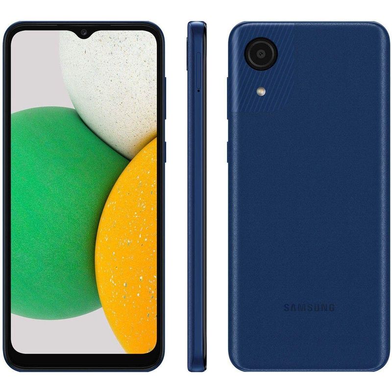 Smartphone-Samsung-Galaxy-A03-Core-Tela-de-65”-2GB-32-GB-e-Camera-de-8-MP---Azul