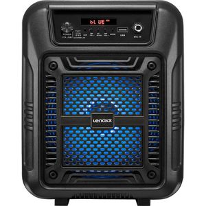 Caixa de Som 80W Woofer 6,5" BTH FM LED TWS Bateria Lenoxx CA60