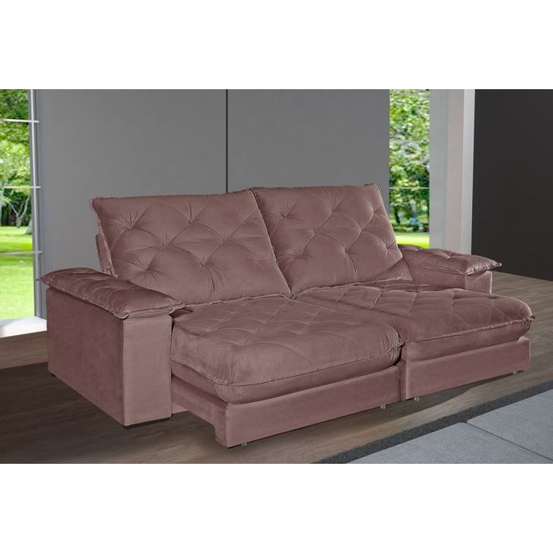 Sofá Braga Bom Pastor de 2,50m Retrátil e Reclinável