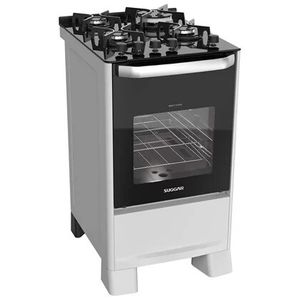 Fogão 4 Bocas Mesa De Vidro Suggar Best Cook FGV407BR1
