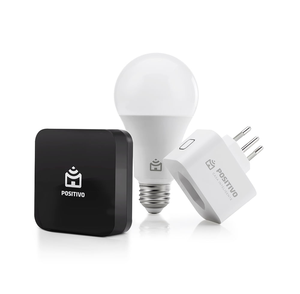 Kit Casa Conectada Positivo Wi-Fi comando de voz Alexa Google