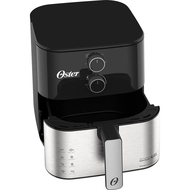 Air Fryer Fritadeira Elétrica Sem Óleo 4,6L Inox Compact Oster OFRT520