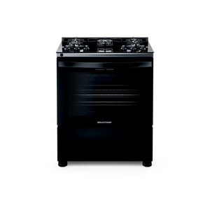 Fogão Brastemp 5 Bocas Preto com Turbo Chama e Mesa de Vidro BFS5VCE Bivolt
