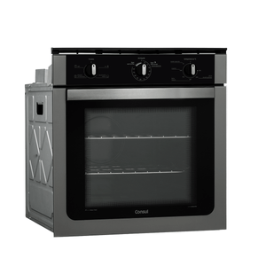 Forno de Embutir Elétrico Consul 84 Litros Prata com Grill e Timer Autodesligamento Alta Capacidade COB84AR 220V