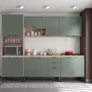 Kit Cozinha Modulada Firenze 05 Peças Demóbile Avena Menta