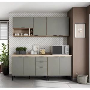 Kit Cozinha Modulada Firenze 04 Peças Demóbile Avena Menta