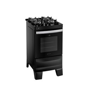 Fogão 4 Bocas Preto com Mesa de Vidro Atlas Agile Up Bivolt